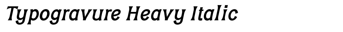 Typogravure Heavy Italic